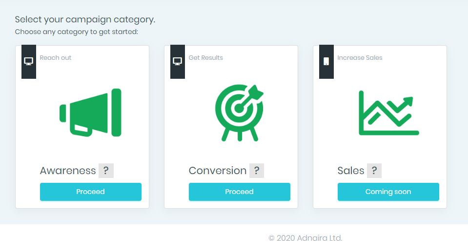 Adnaira’s Campaign Categories